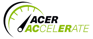 Logo displaying the Acer Accelerate visual